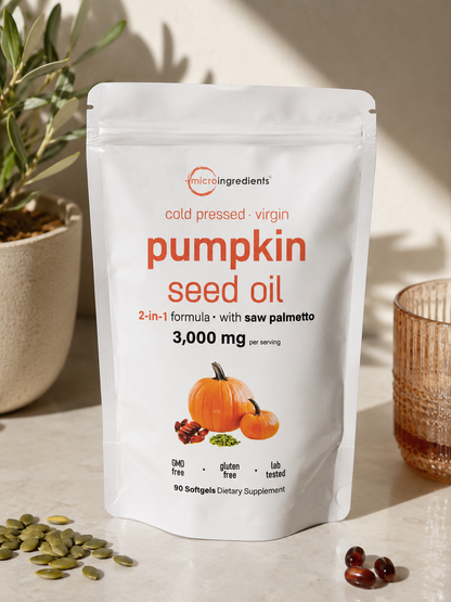Pumpkin Seed Oil | Cuidado Capilar para Mujeres y Hombres + Bienestar Prostático Masculino