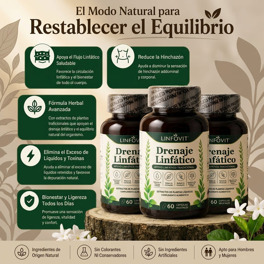 LINFOVIT | ¿Hinchazón, pesadez y líquidos retenidos? Hoy compra 1 y llévate otro GRATIS