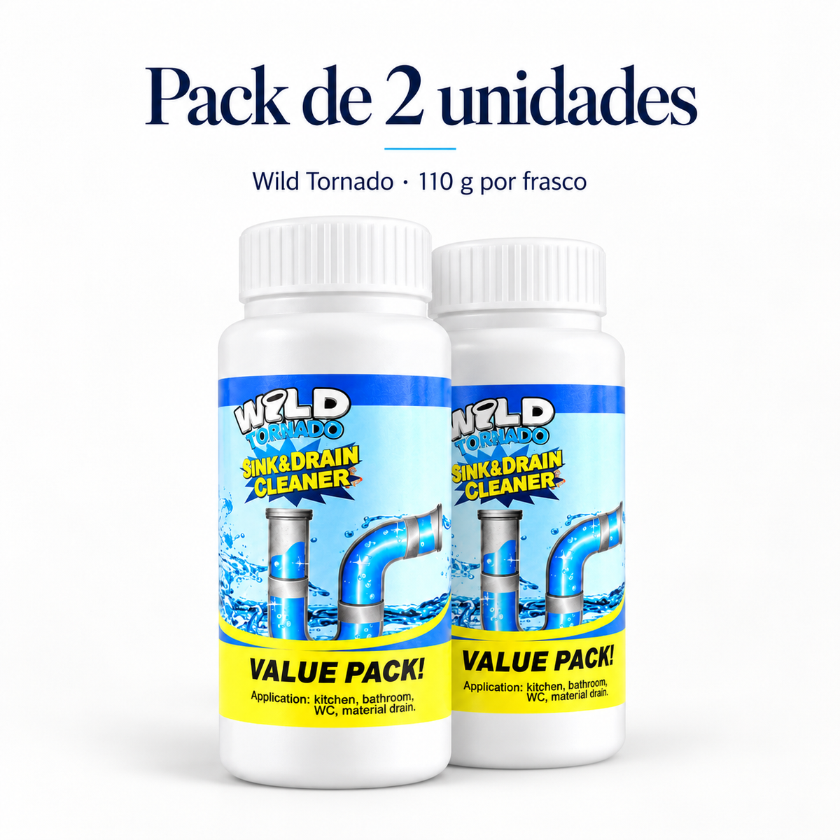 Wild Tornado Destapacañerías en Polvo — ¡Lleva 2 y paga 1!