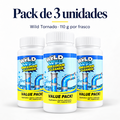 Wild Tornado Destapacañerías en Polvo — ¡Lleva 2 y paga 1!