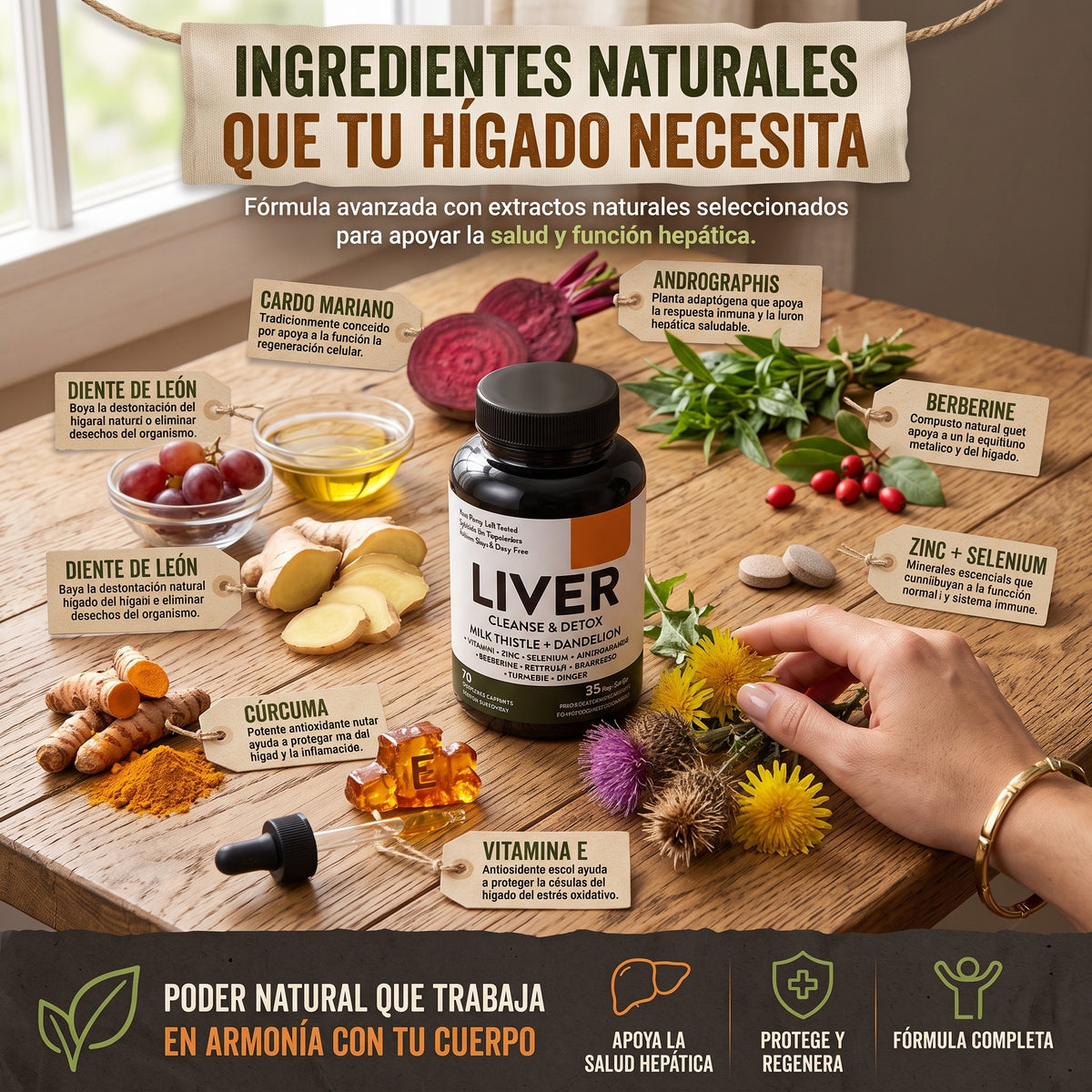 Liver Cleanse & Detox Sandhus Nutrition® Ayuda a que tu Hígado Funcione Mejor